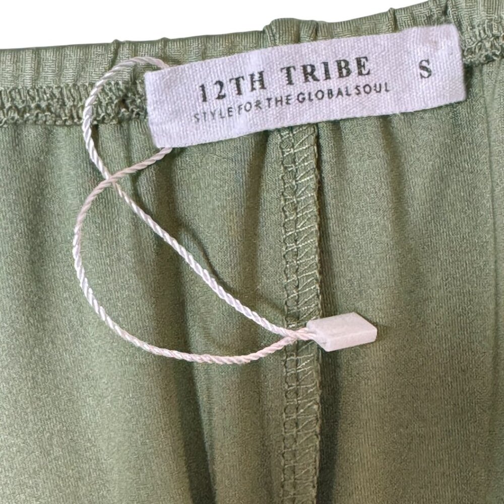 NEW 12th TRIBE HALTER JUMPSUIT FLOWY WIDE LEG BODYCON BADDIE FESTIVAL SML - Picture 5 of 6